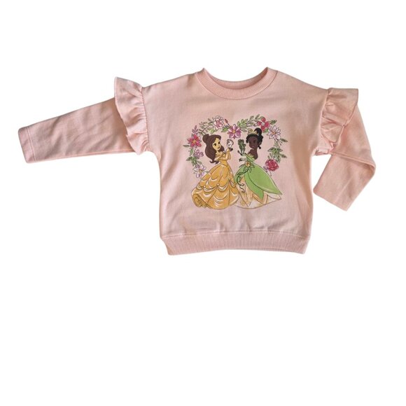 NEW! Disney Baby Belle and Tiana Sweatshirt and Pants Set - 12 month - Picture 4 of 5